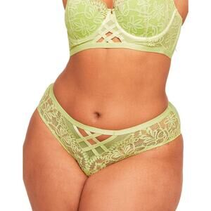 NWT Adore Me Women's Lime Green Diara Hipster Thong Panty Size 3X